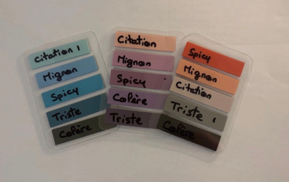 Palettes d'annotations, saga Captive — tomes 1, 1.5 et 2 💙💜❤️