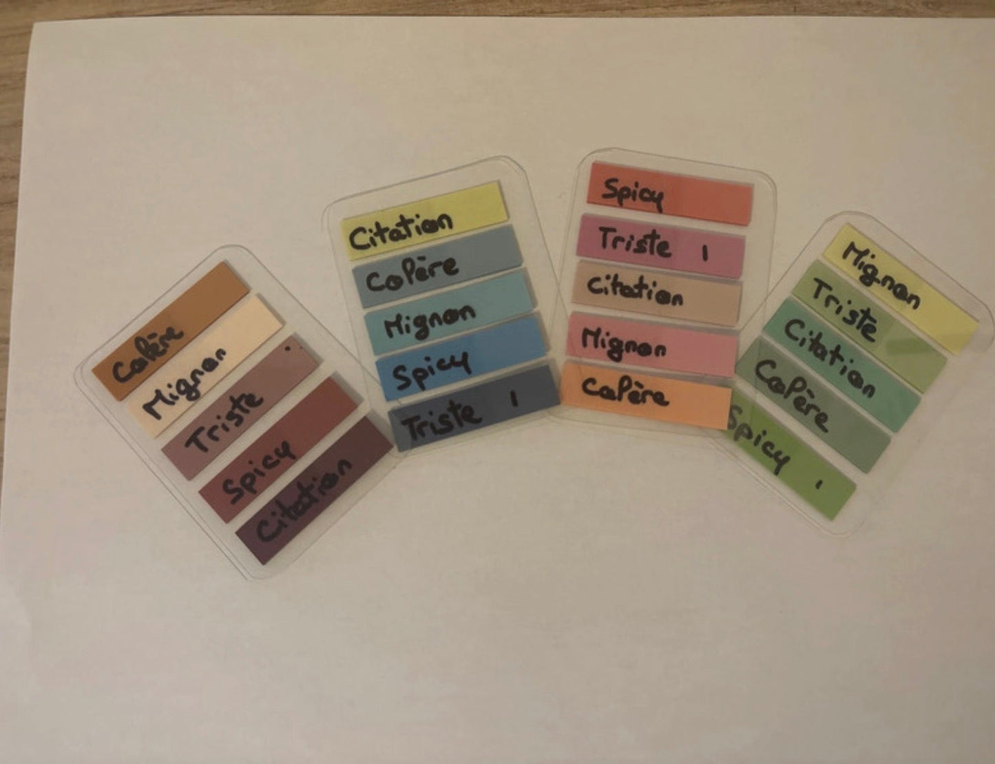 Palettes d'annotations de la saga seasons (M.Moncombles) 🤎💙🩷💚