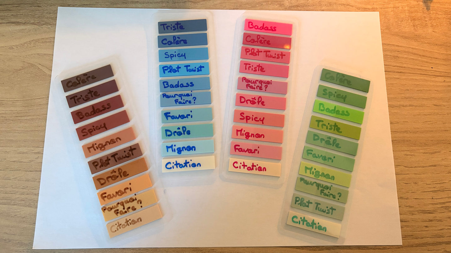 Palettes d'annotations de la saga seasons (M.Moncombles) 🤎💙🩷💚
